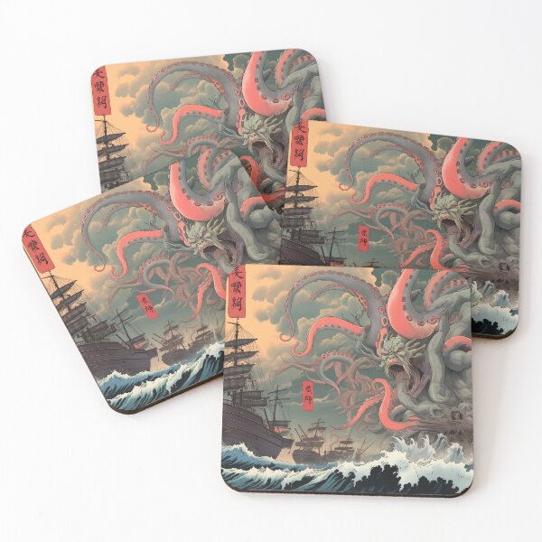 Item preview, Giant sea monster attacks Japanese warship. designed and sold by VISIONARTIST.