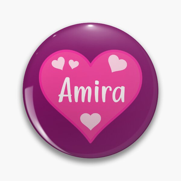 Item preview, Amira Name Pink Heart  designed and sold by Jeallan Designs.
