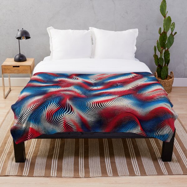 Aperçu de l'œuvre Motif moiré rouge et bleu créée et vendue par NeatSplash.