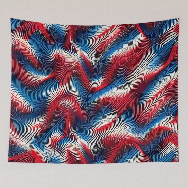 Item preview, Red & Blue Moiré Pattern designed and sold by NeatSplash.