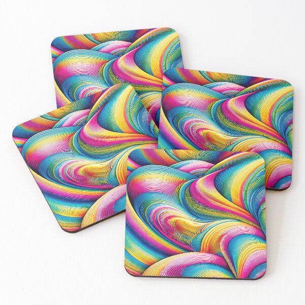 Item preview, Multicolor Psychedelic Moiré Pattern designed and sold by NeatSplash.