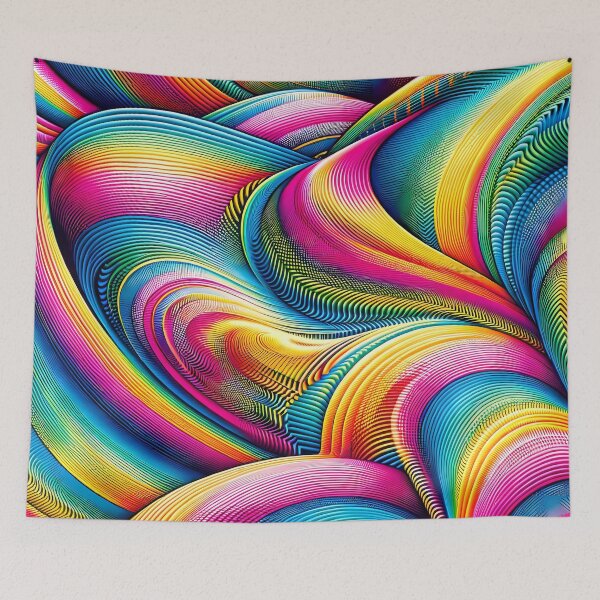 Item preview, Multicolor Psychedelic Moiré Pattern designed and sold by NeatSplash.