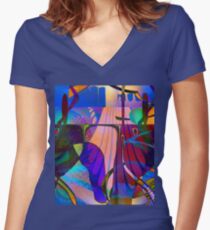 Kiss Kiss Shirt mit V-Ausschnitt