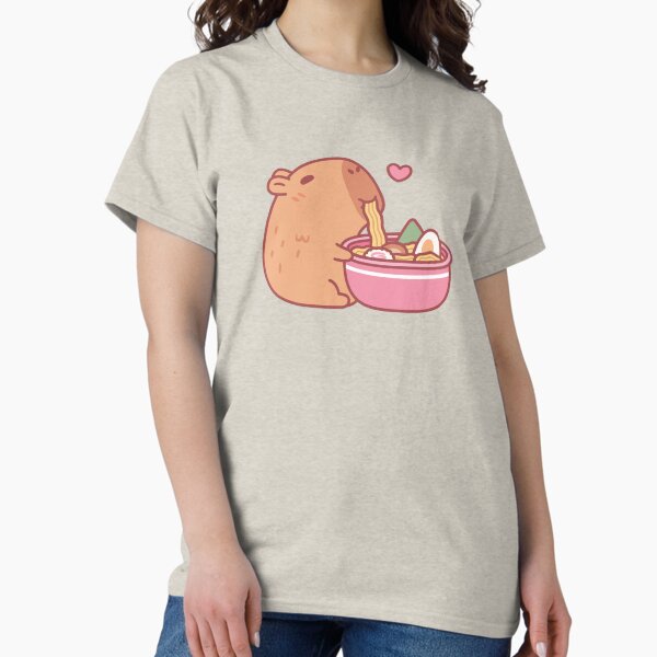 Item preview, Cute Capybara Eating Ramen designed and sold by rustydoodle.