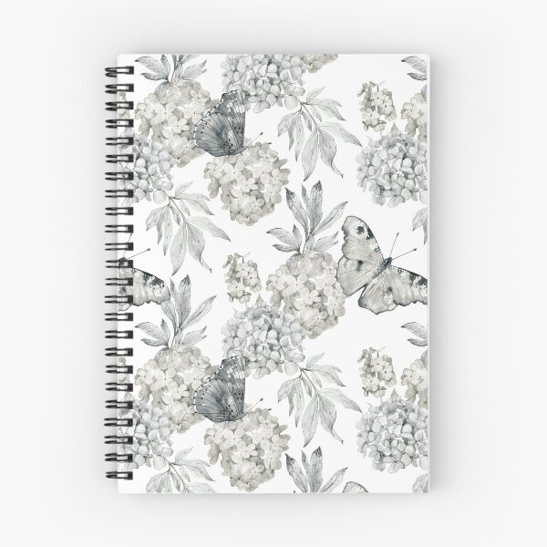 Item preview, Watercolor pattern with hydrangea and butterflies designed and sold by tapilipa.