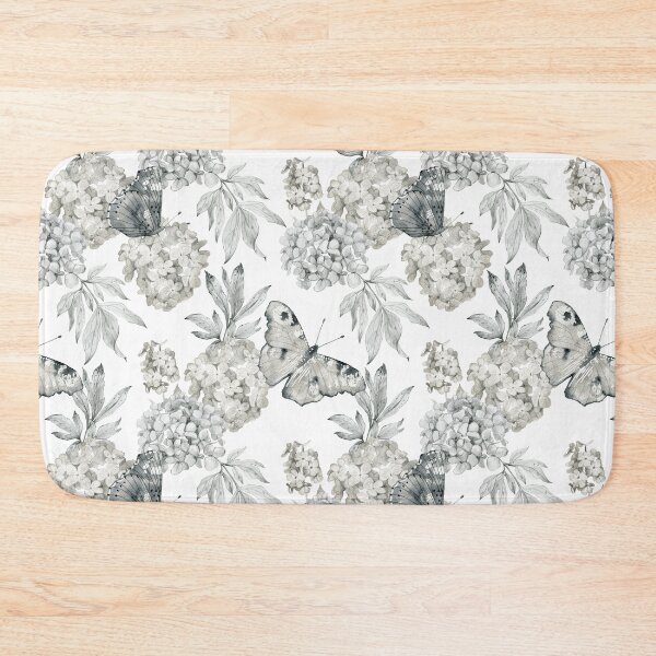 Item preview, Watercolor pattern with hydrangea and butterflies designed and sold by tapilipa.