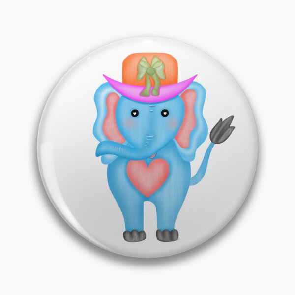 Item preview, Cute blue elephant wearing hat. designed and sold by Onanong2531.