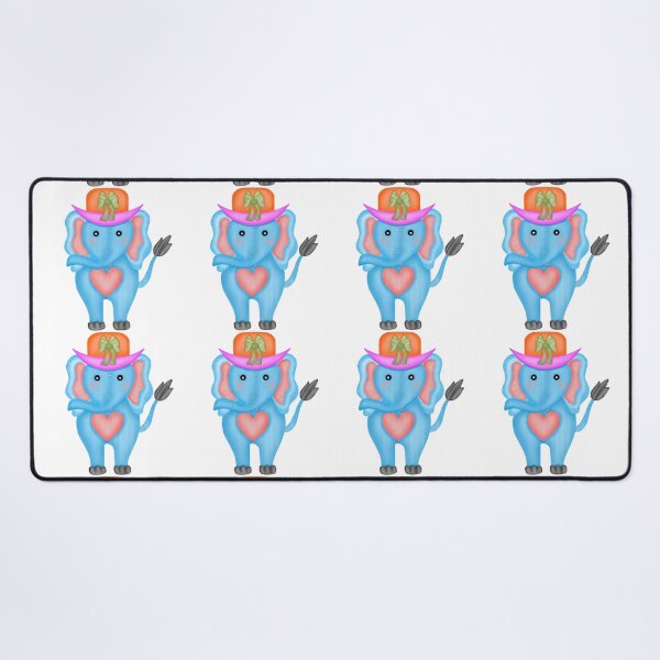 Item preview, Cute blue elephant wearing hat. designed and sold by Onanong2531.