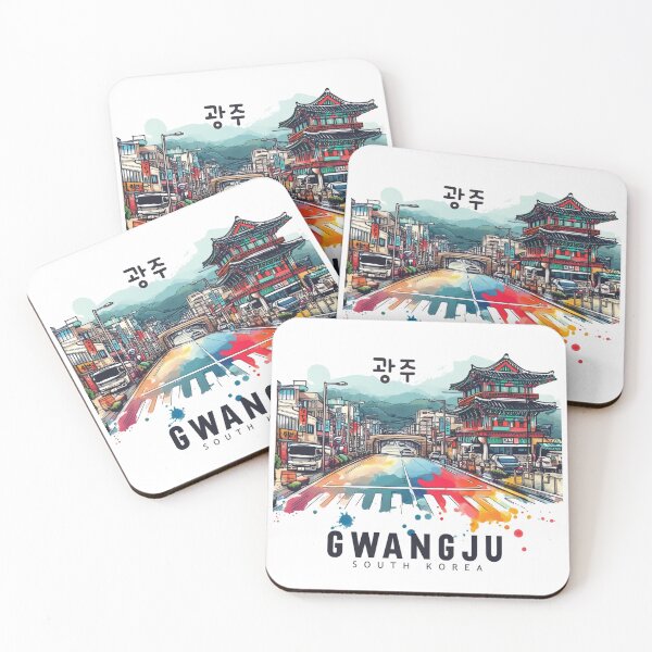 Item preview,   Gwangju South Korea Watercolor designed and sold by PaintMeWorld.