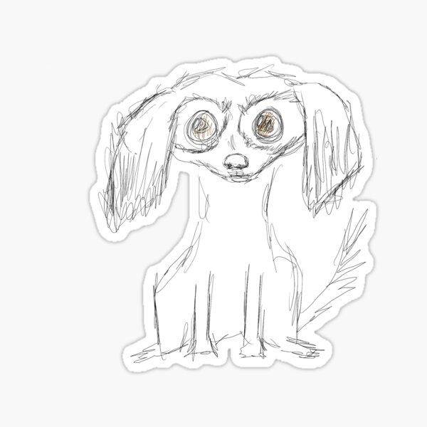 Item preview, Stinky dog sketch drawing  designed and sold by QueenOfCorn.