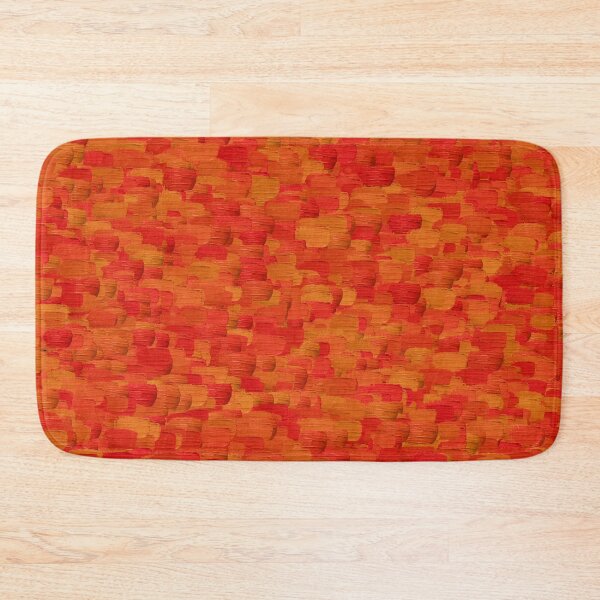 Item preview, mid century modern boho vibrant orange abstract stripes pattern designed and sold by DesignYourWaystore.