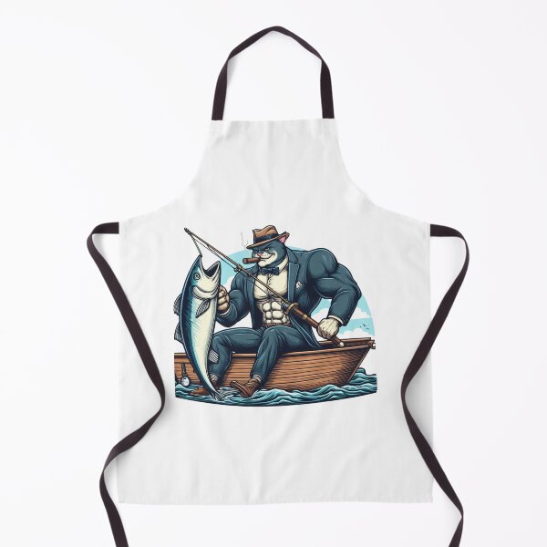 Item preview, Muscle Mobster Cat Gone Fishing designed and sold by AIStoore.