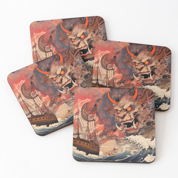 Item preview, Giant sea monster attacks Japanese warship. designed and sold by VISIONARTIST.