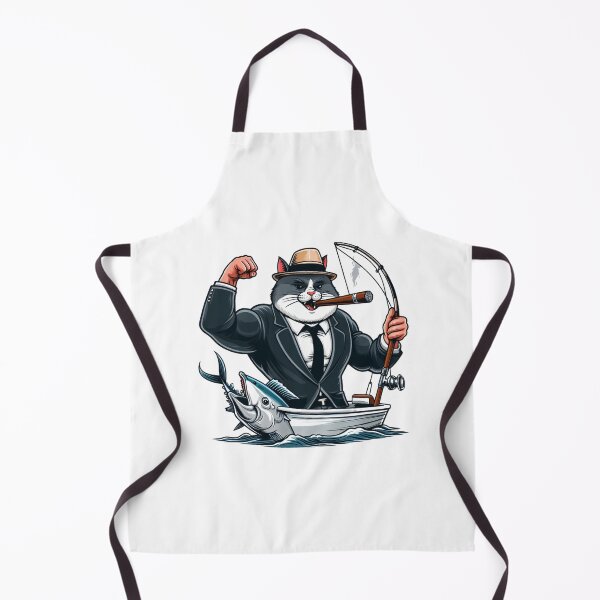 Item preview, Muscle Mobster Cat Gone Fishing designed and sold by AIStoore.