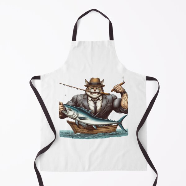 Item preview, Muscle Mobster Cat Gone Fishing designed and sold by AIStoore.