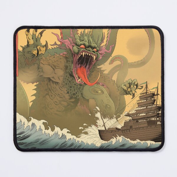 Item preview, Giant sea monster attacks Japanese warship. designed and sold by VISIONARTIST.