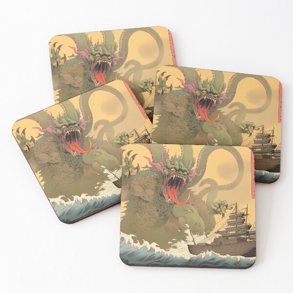 Item preview, Giant sea monster attacks Japanese warship. designed and sold by VISIONARTIST.