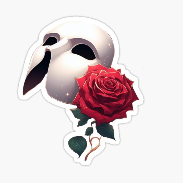 Crimson Elegance: Phantom of The Opera Red Glow Sticker