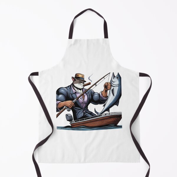 Item preview, Muscle Mobster Cat Gone Fishing designed and sold by AIStoore.