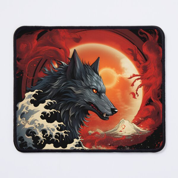 Item preview, Amaterasu epic wolf Japanese design designed and sold by unknown-places.