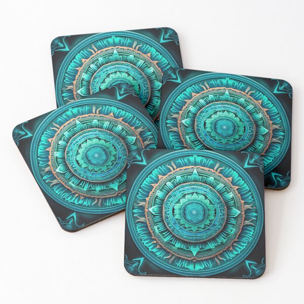 Artikelvorschau, Frosty Flora Delight - Natur-Mandala entworfen und verkauft von SpiritualManda.