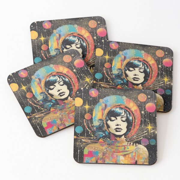 Item preview, Cosmic Dreams Colorful Collage Art designed and sold by GulDesignCo.