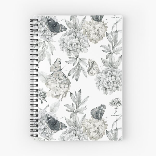 Item preview, Watercolor pattern with hydrangea and butterflies designed and sold by tapilipa.