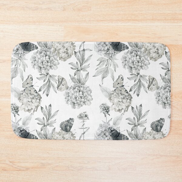 Item preview, Watercolor pattern with hydrangea and butterflies designed and sold by tapilipa.