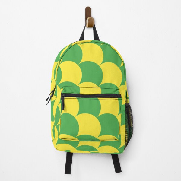 Item preview, Green Yellow Semicircular Diagonal Fish-Scales Arches Geometric Natural Organic Fresh Pattern designed and sold by PenguinForests.