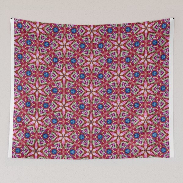 Item preview, six pink petalled flowers designed and sold by ritusdesigns.