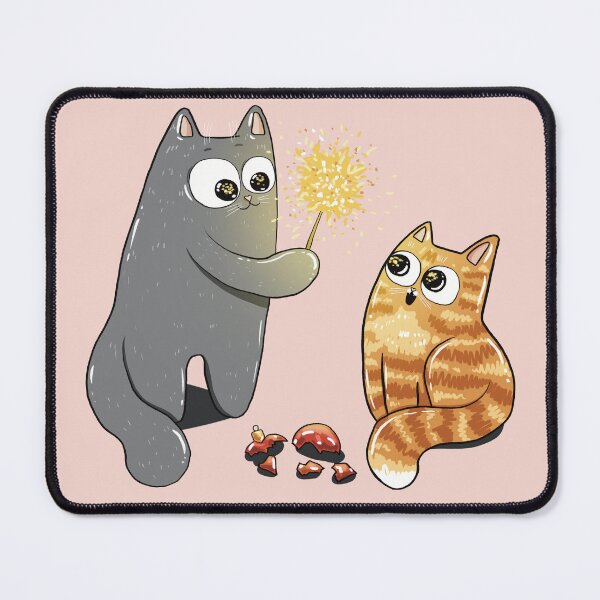 Item preview, Christmas Sparkler Kitties Print designed and sold by Julia Sol.