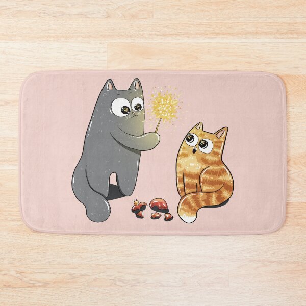 Item preview, Christmas Sparkler Kitties Print designed and sold by Julia Sol.