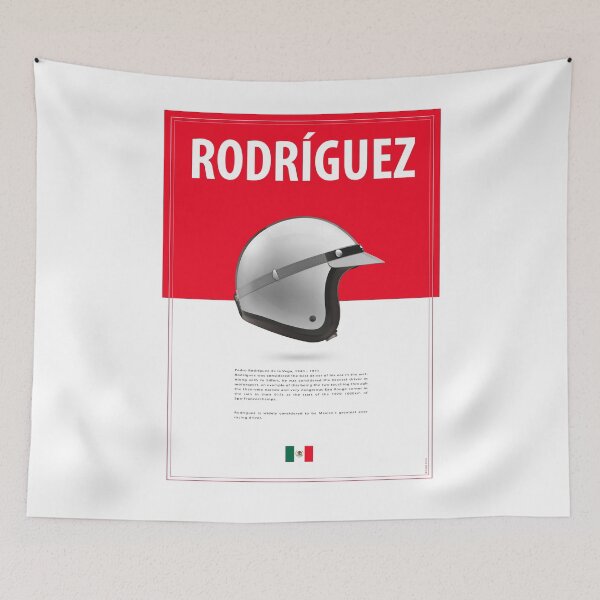 Item preview, Pedro Rodríguez Racing Helmet designed and sold by Theodor Decker.