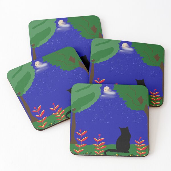 Item preview, Black cat in the night designed and sold by TatiRibeiro.