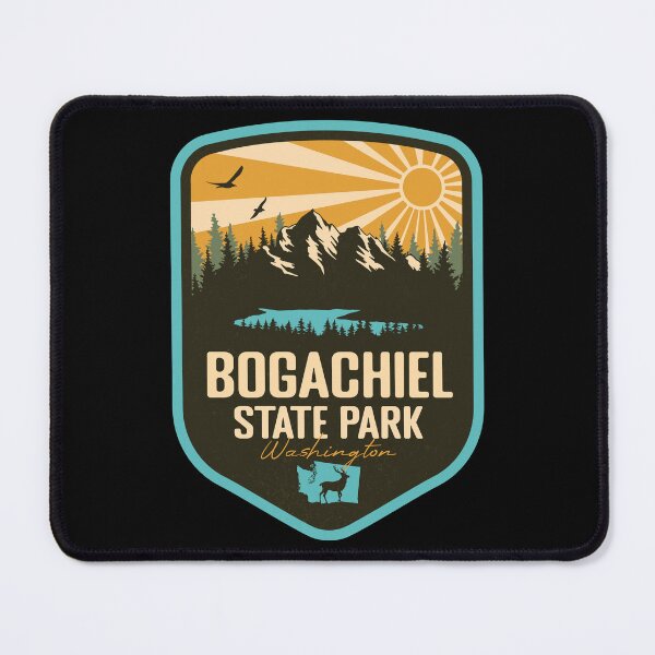 Item preview, Bogachiel State Park Washington - WA Retro Badge Forest and Wilderness  designed and sold by mountainfad.