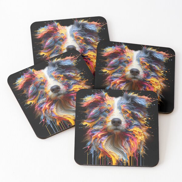 Item preview, Border Collie Paint Splat Portrait  designed and sold by fatbanana.