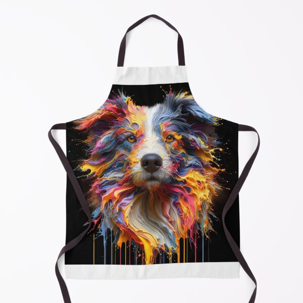 Item preview, Border Collie Paint Splat Portrait designed and sold by fatbanana.