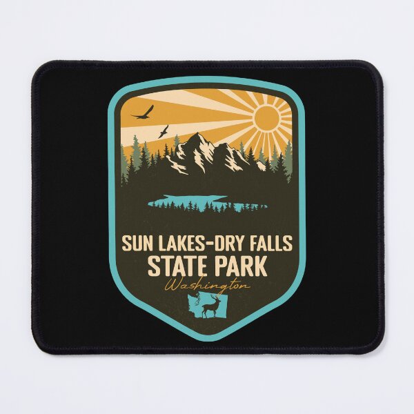 Item preview, Sun Lakes-Dry Falls State Park Washington - WA Retro Badge Forest and Wilderness designed and sold by mountainfad.