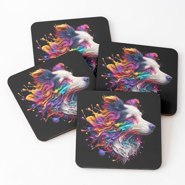 Item preview, Border Collie Paint Splat Art designed and sold by fatbanana.