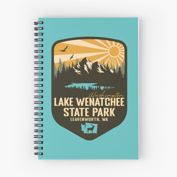 Item preview, Lake Wenatchee State Park Washington - WA Retro Badge Forest and Wilderness  designed and sold by mountainfad.
