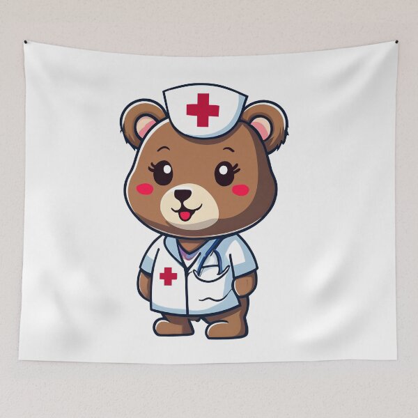 Item preview, Cute Nurse Bear Kawaii  designed and sold by TeddybearClub.