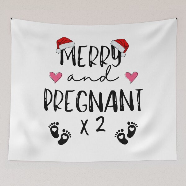 Item preview, Funny Pregnant Christmas Expecting Twins Future Mother designed and sold by BunBuntheDog-.