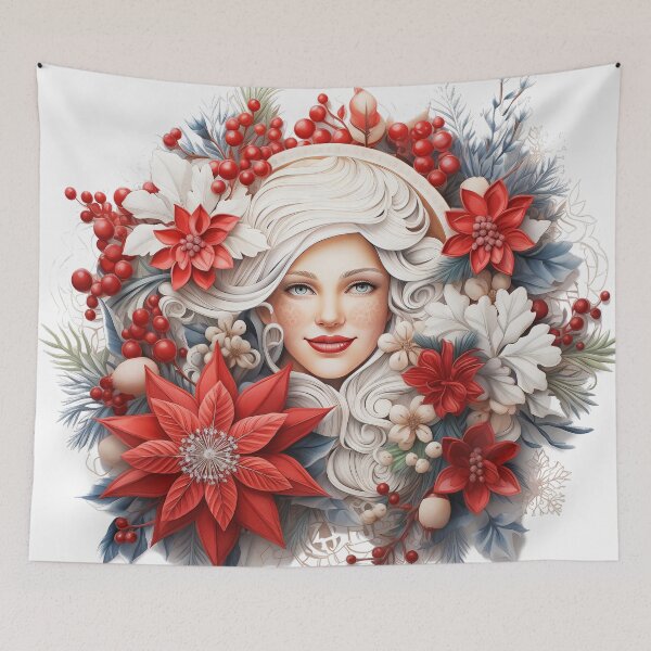 Item preview, Mrs. Claus Mandala Bliss - Festive Sticker for Christmas Elegance designed and sold by SlayerOfKings.