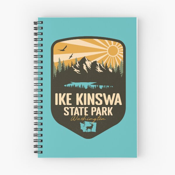 Item preview, Ike Kinswa State Park Washington - WA Retro Badge Forest and Wilderness  designed and sold by mountainfad.