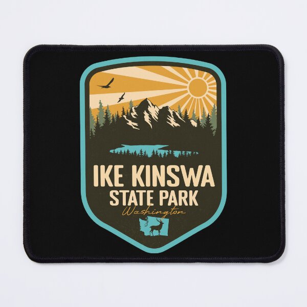 Item preview, Ike Kinswa State Park Washington - WA Retro Badge Forest and Wilderness  designed and sold by mountainfad.