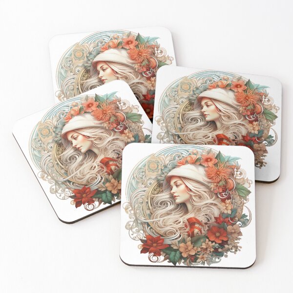 Item preview, Mrs. Claus Mandala - Elegant Christmas Sticker designed and sold by SlayerOfKings.