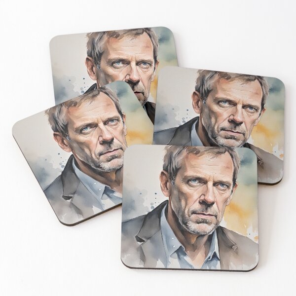 Item preview, Watercolor sketch with Hugh Laurie designed and sold by bogfl.