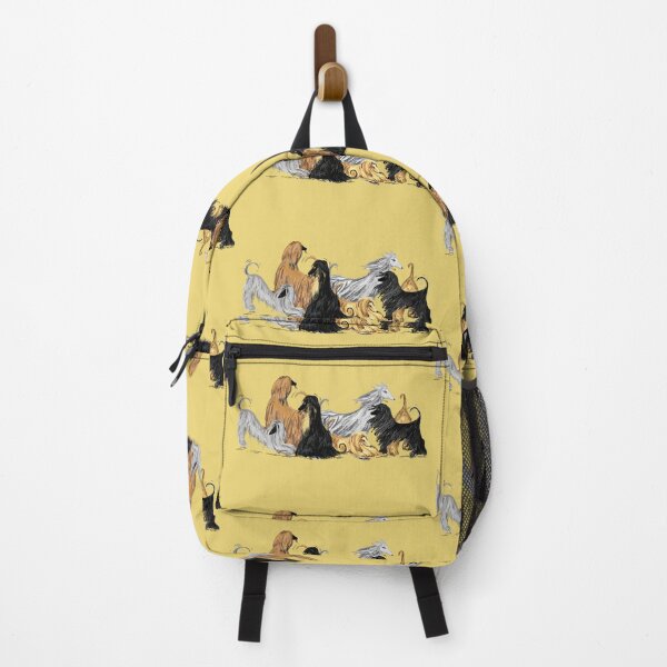 Item preview, Afghan hounds, on warm yellow designed and sold by Faerieglen.