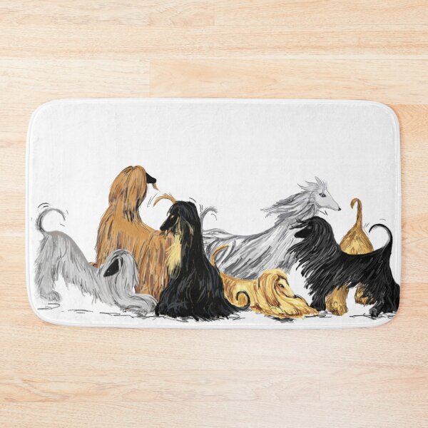 Item preview,  Afghan hounds, on warm yellow designed and sold by Faerieglen.