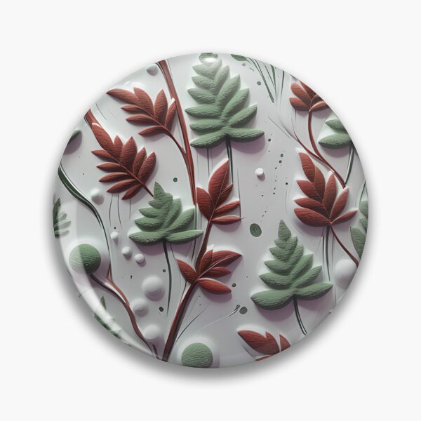 Item preview, Wild leaves.Realistic delicate 3D wild leaves - expressive botanical pattern. Brown and mint. designed and sold by My-fake-places.
